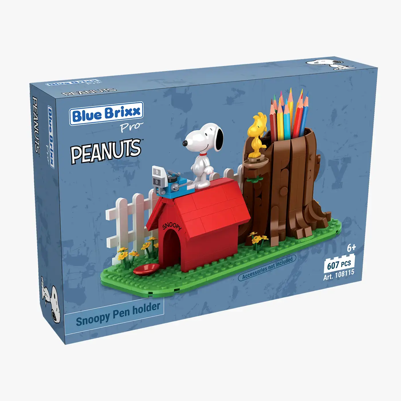 BlueBrixx Peanuts Snoopy Pen holder • Set 108115 • SetDB