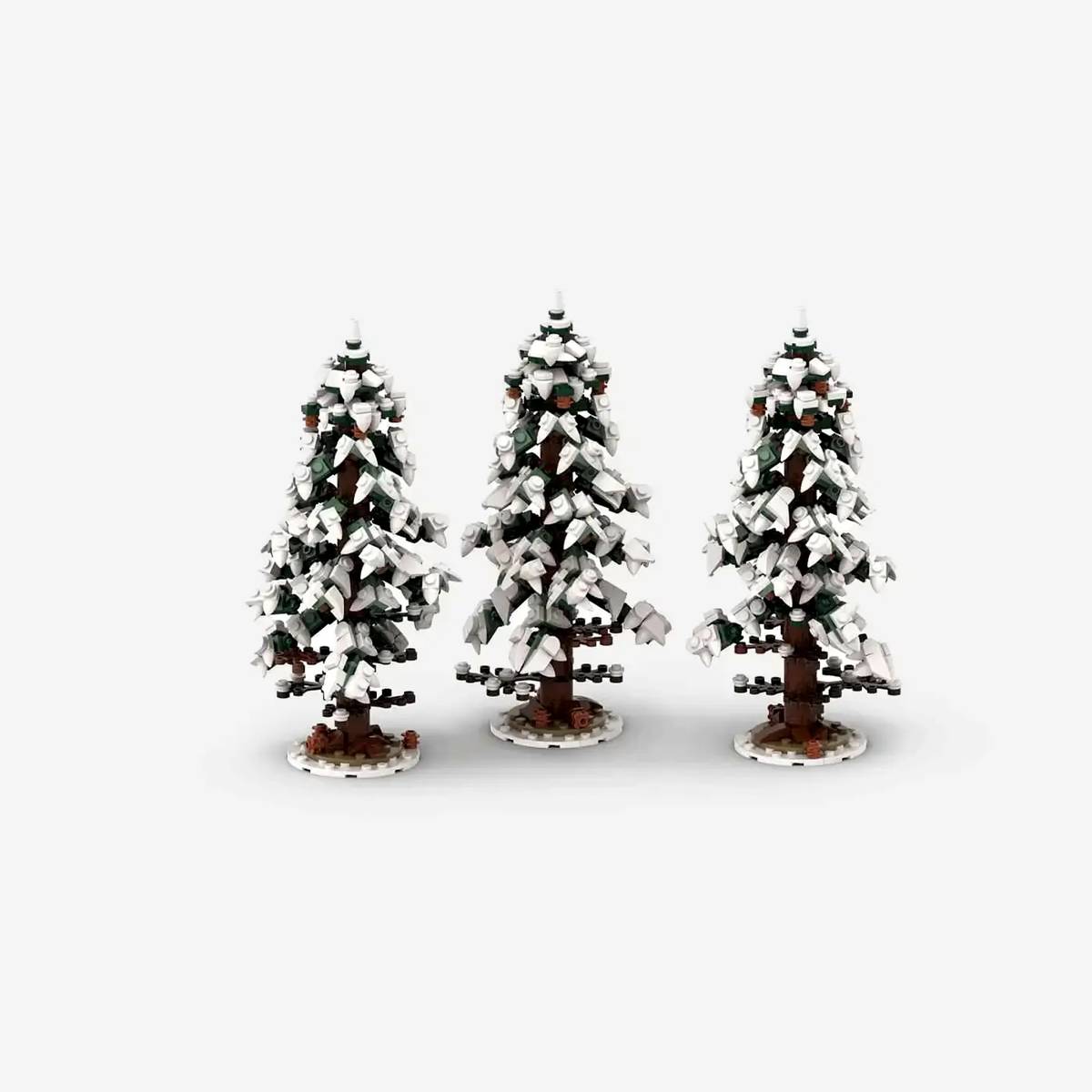BlueBrixx Norway spuce trees in winter, set of 3 BlueBrixx Norway spuce trees in winter, set of 3