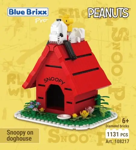 Peanuts® Snoopy Town Tale Book Store Building Block Set