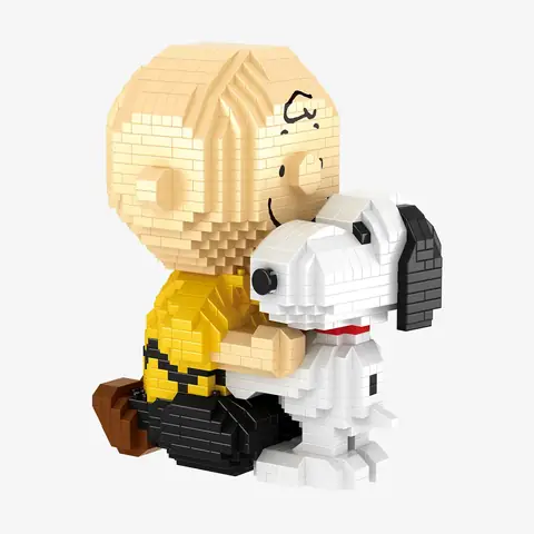 BlueBrixx Pro 107374 - Snoopy Durmiendo (Diamond Blocks) Con 1621 Piezas, Serie Peanuts, No Compatible Con Bloques Estándar