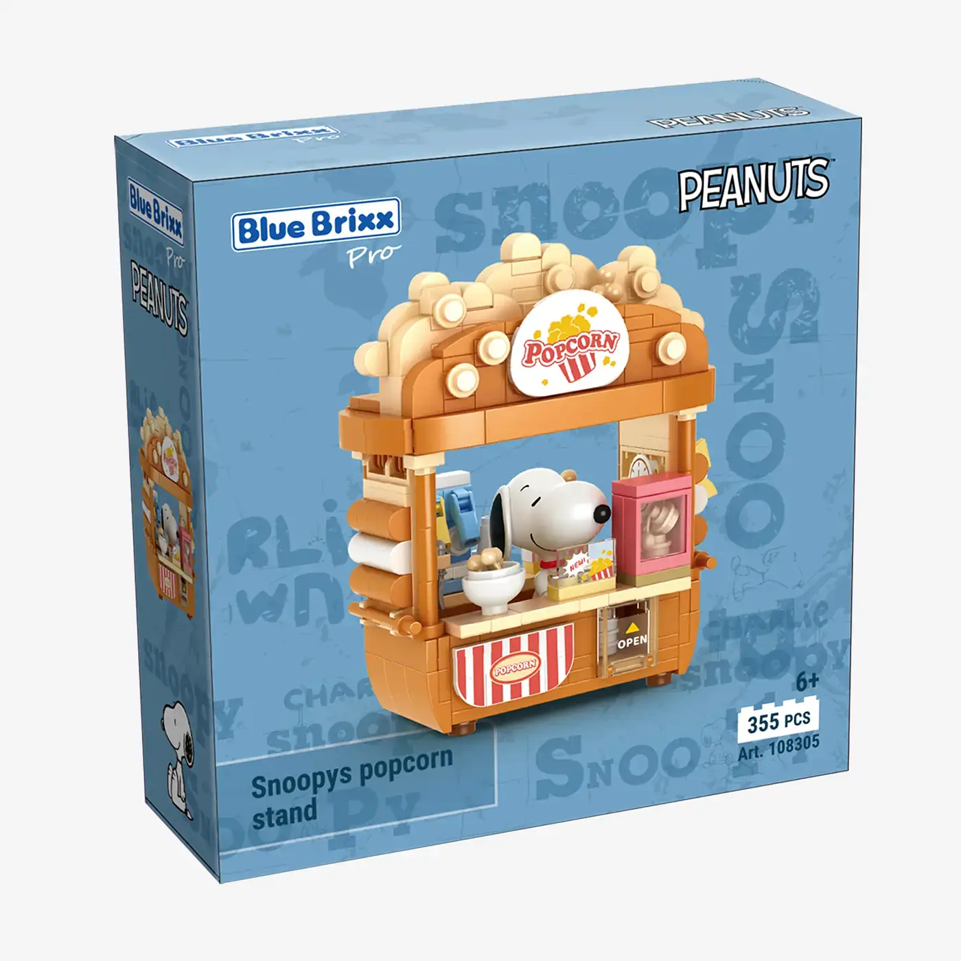 BlueBrixx Snoopy's popcorn stand • Set 108305 • SetDB