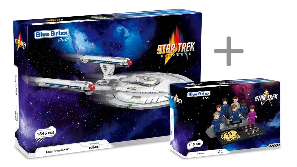 BlueBrixx Bundle STAR TREK Enterprise NX-01 with minifigures BlueBrixx Bundle STAR TREK Enterprise NX-01 with minifigures