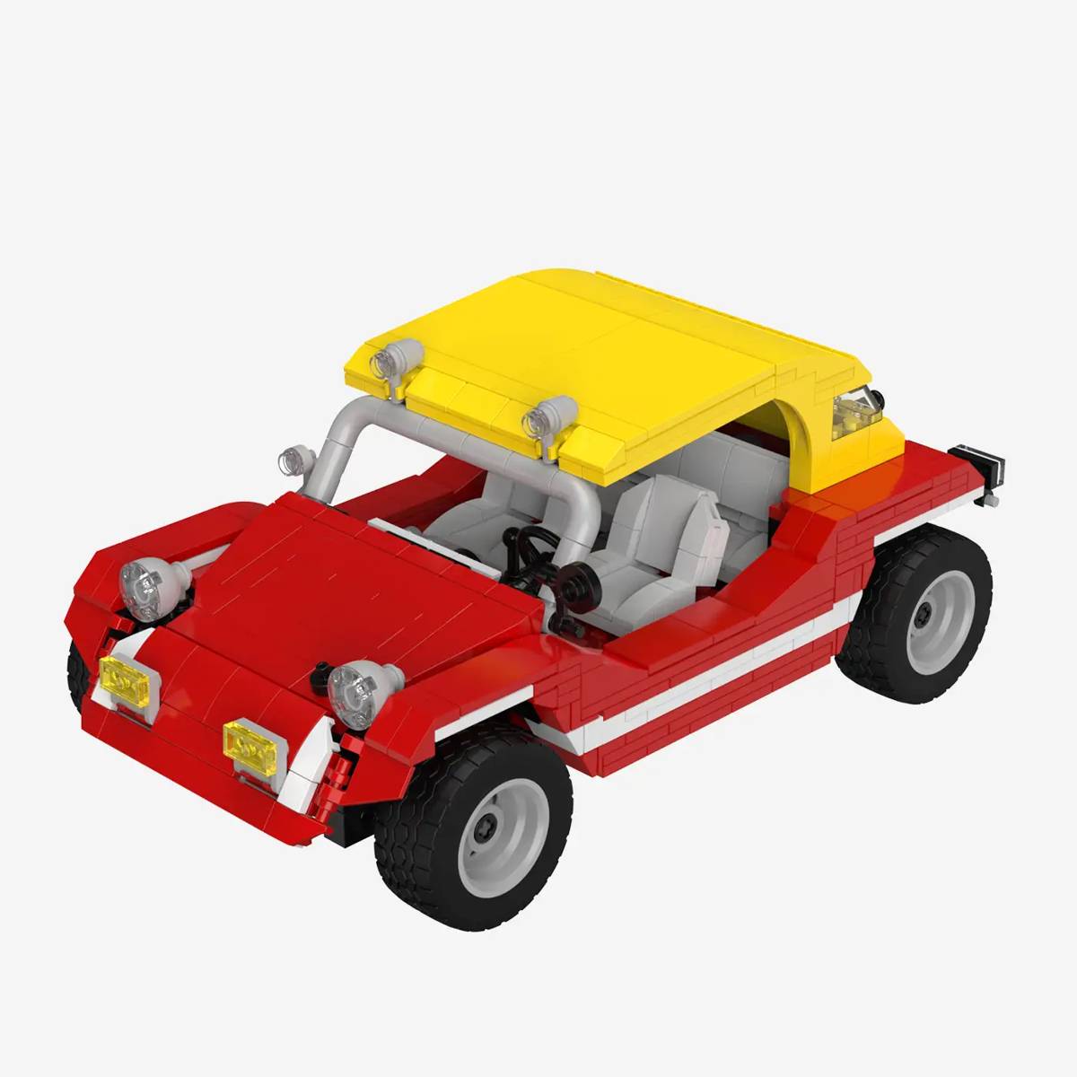 Red buggy with yellow roof (BB-108384) — Prix et comparaison | Brick Broker