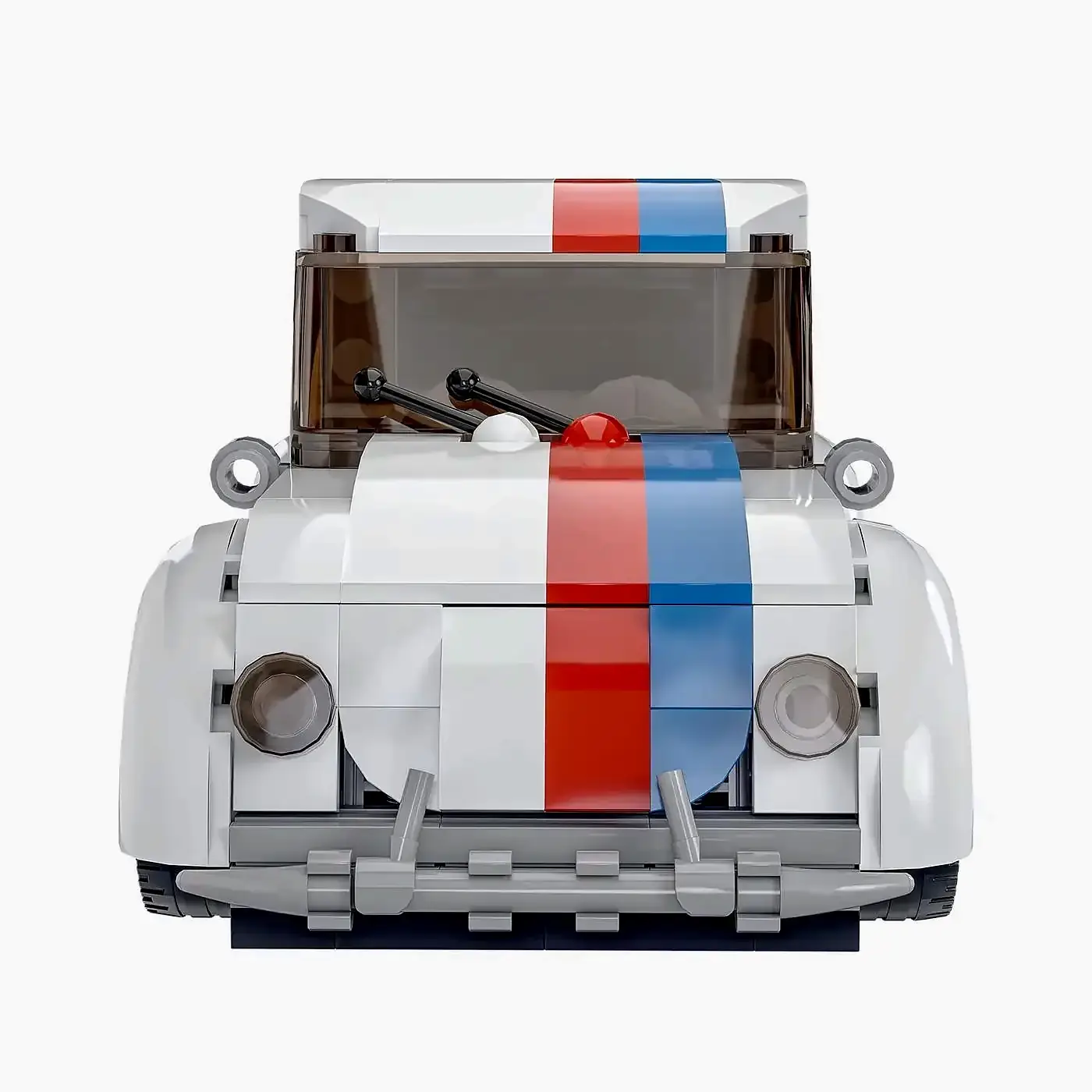 BlueBrixx Classic small car with rally stripes • Set 108513