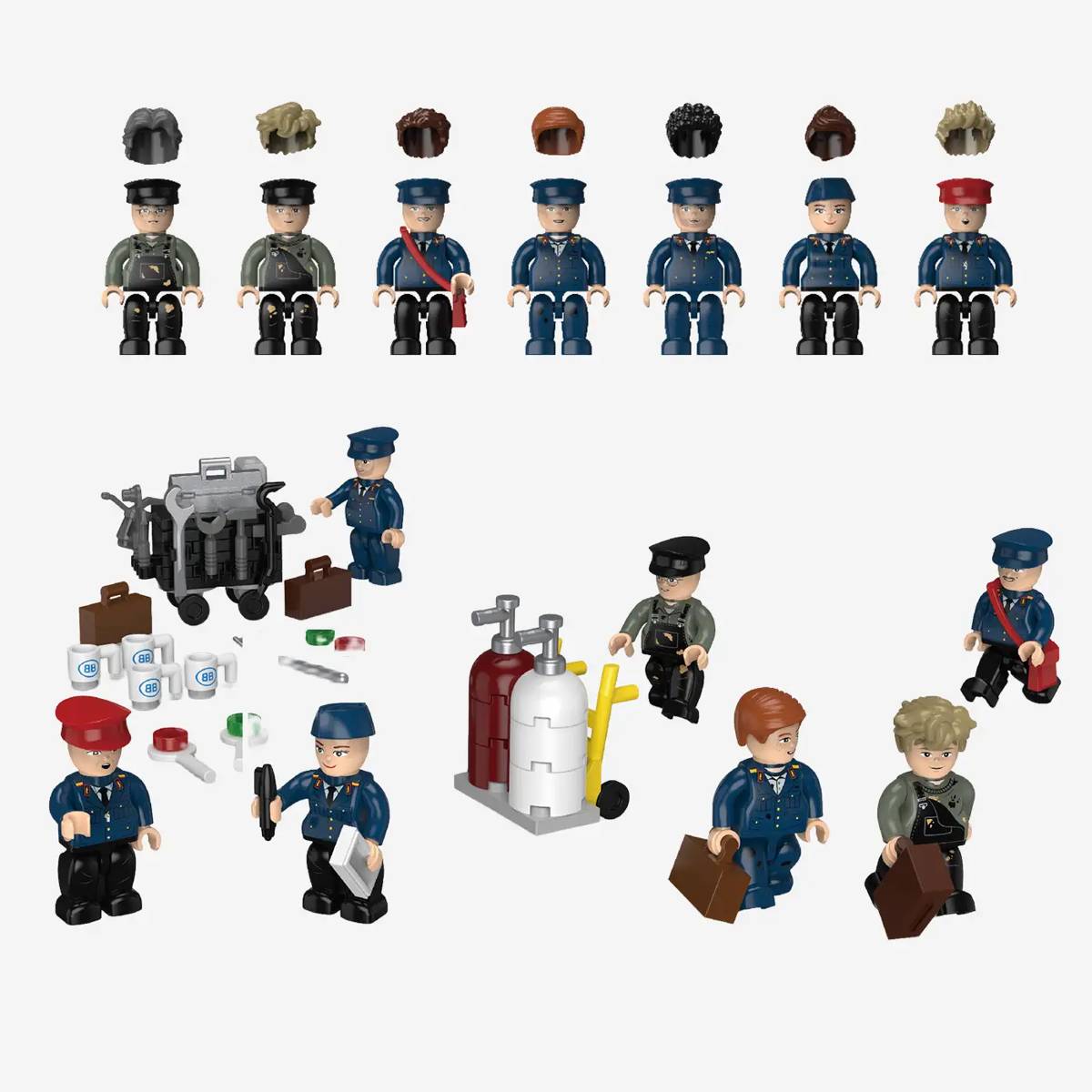 Minifigure - German Reichsbahn Employes (BB-108563) — Prix et comparaison | Brick Broker