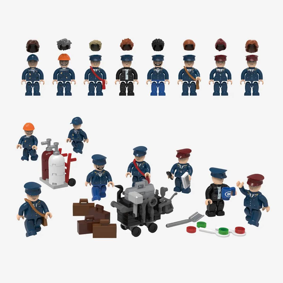 Minifigure - German Bundesbahn Employes (BB-108565) — Prix et comparaison | Brick Broker