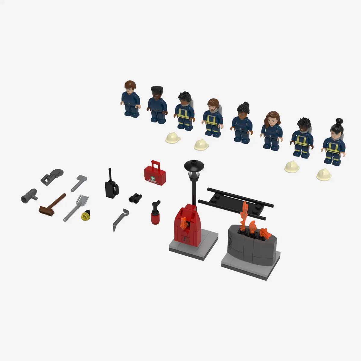 Minifigurines Pompiers - En Action (BB-108567) — Prix et comparaison | Brick Broker