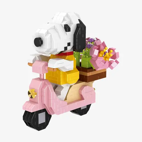 BlueBrixx Peanuts Snoopy`s Scooter • DIAMOND BLOCKS