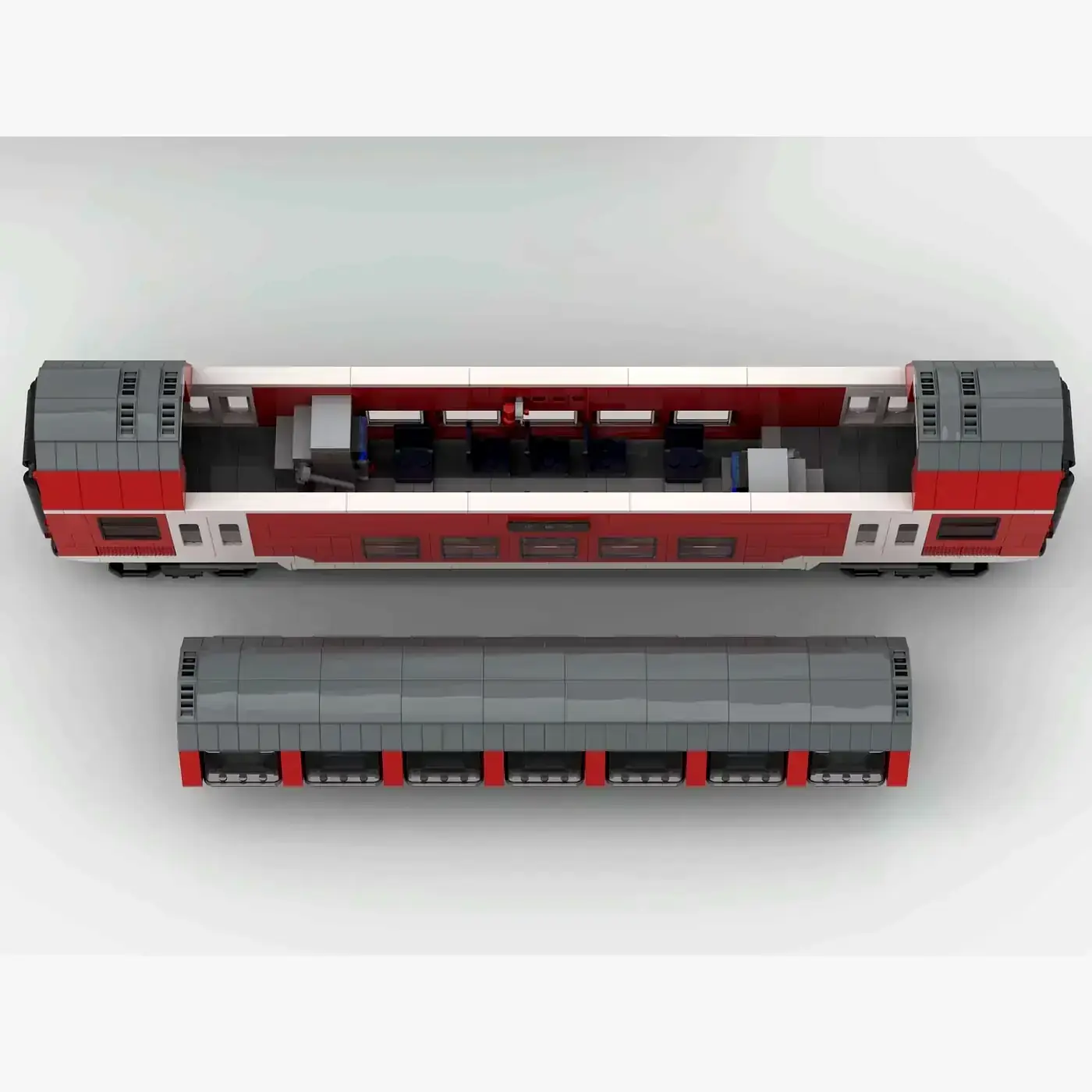 BlueBrixx Double-Decker Trolley red 2 in 1 • Set 108625