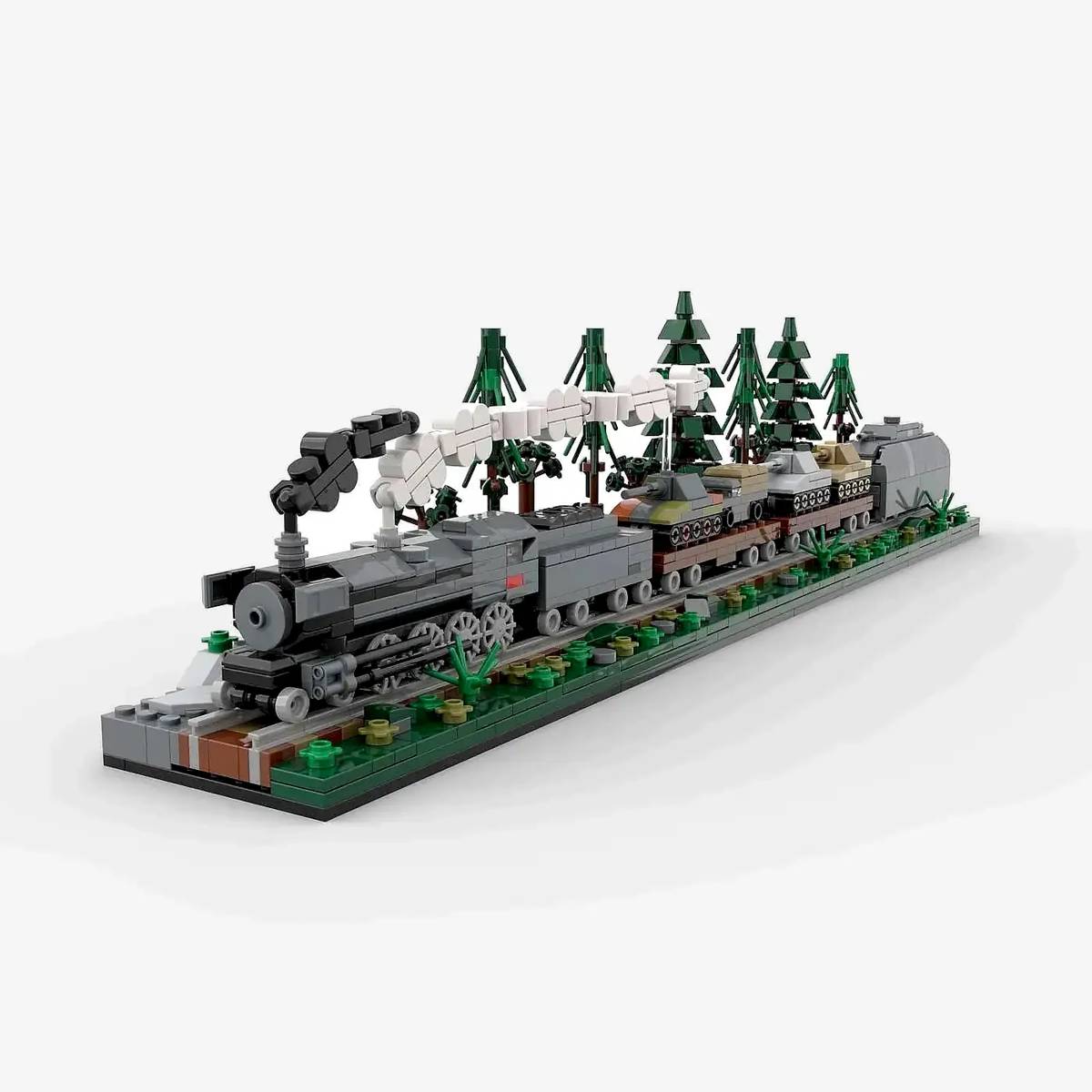 Diorama locomotive à vapeur avec réservoirs (BB-108689) — Prix et comparaison | Brick Broker