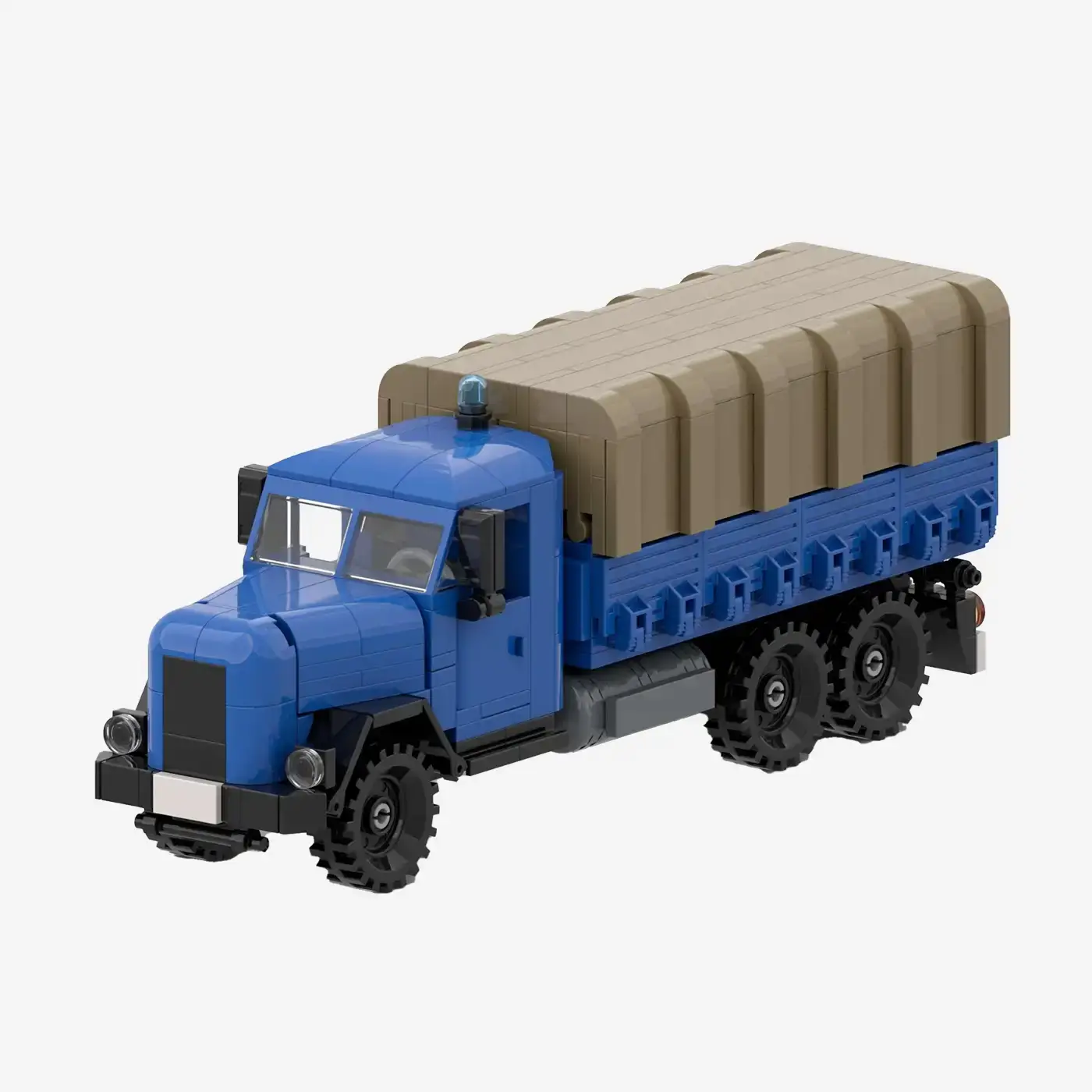 BlueBrixx Technisches Hilfswerk Vintage Truck with Tarpaulin