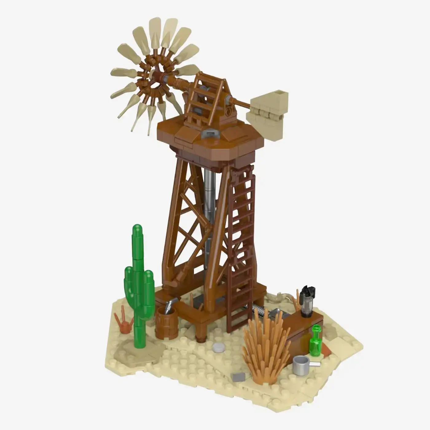 BlueBrixx Zephyr City Western Windmill • Set 108790 • SetDB