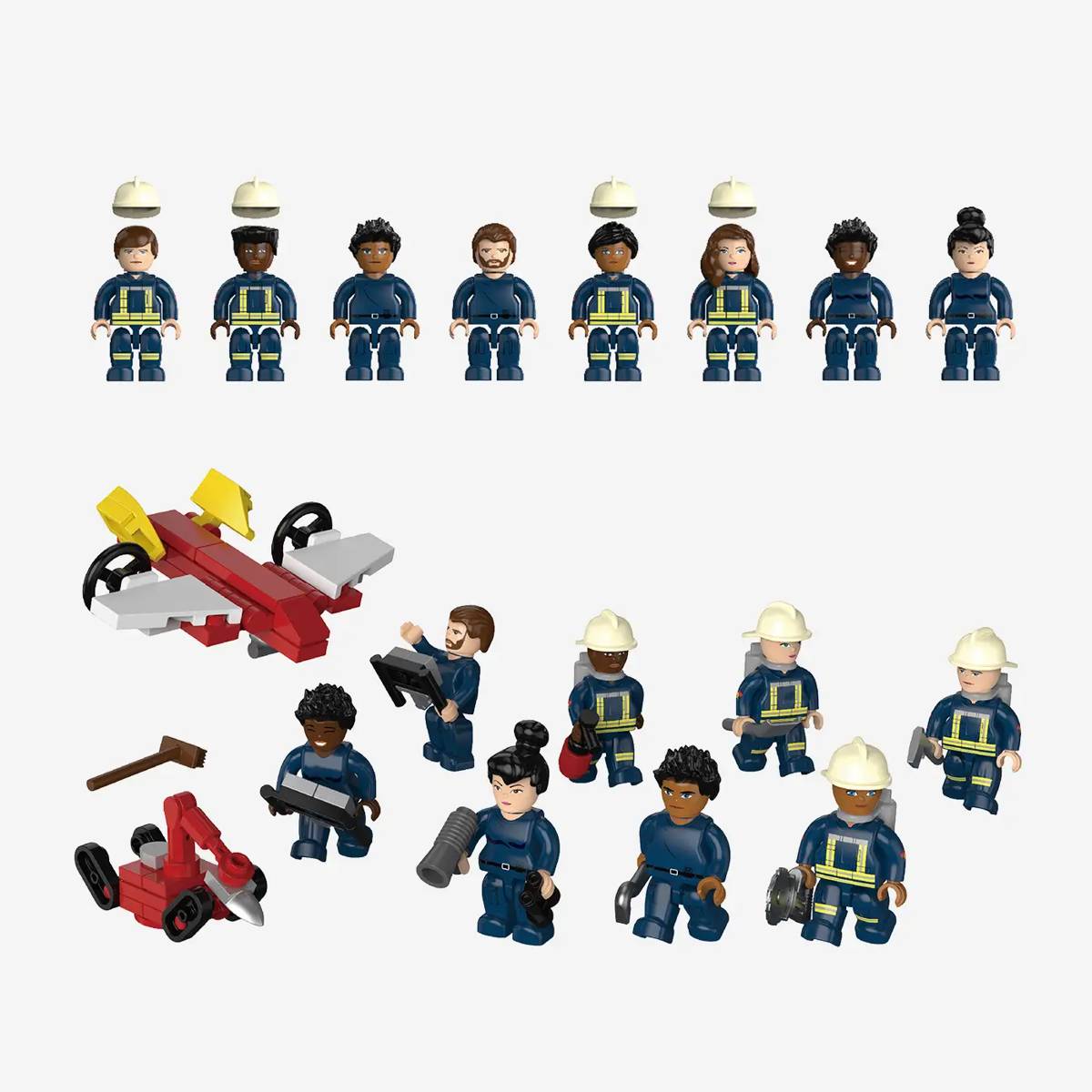 Minifigures de pompier - Support de drone (BB-108876) — Prix et comparaison | Brick Broker