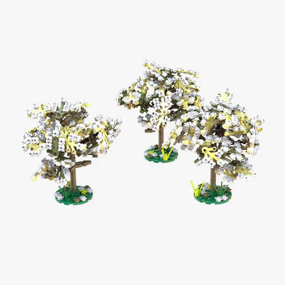 Arbres de pruniers au printemps, set de 3 (BB-108900) — Prix et comparaison | Brick Broker