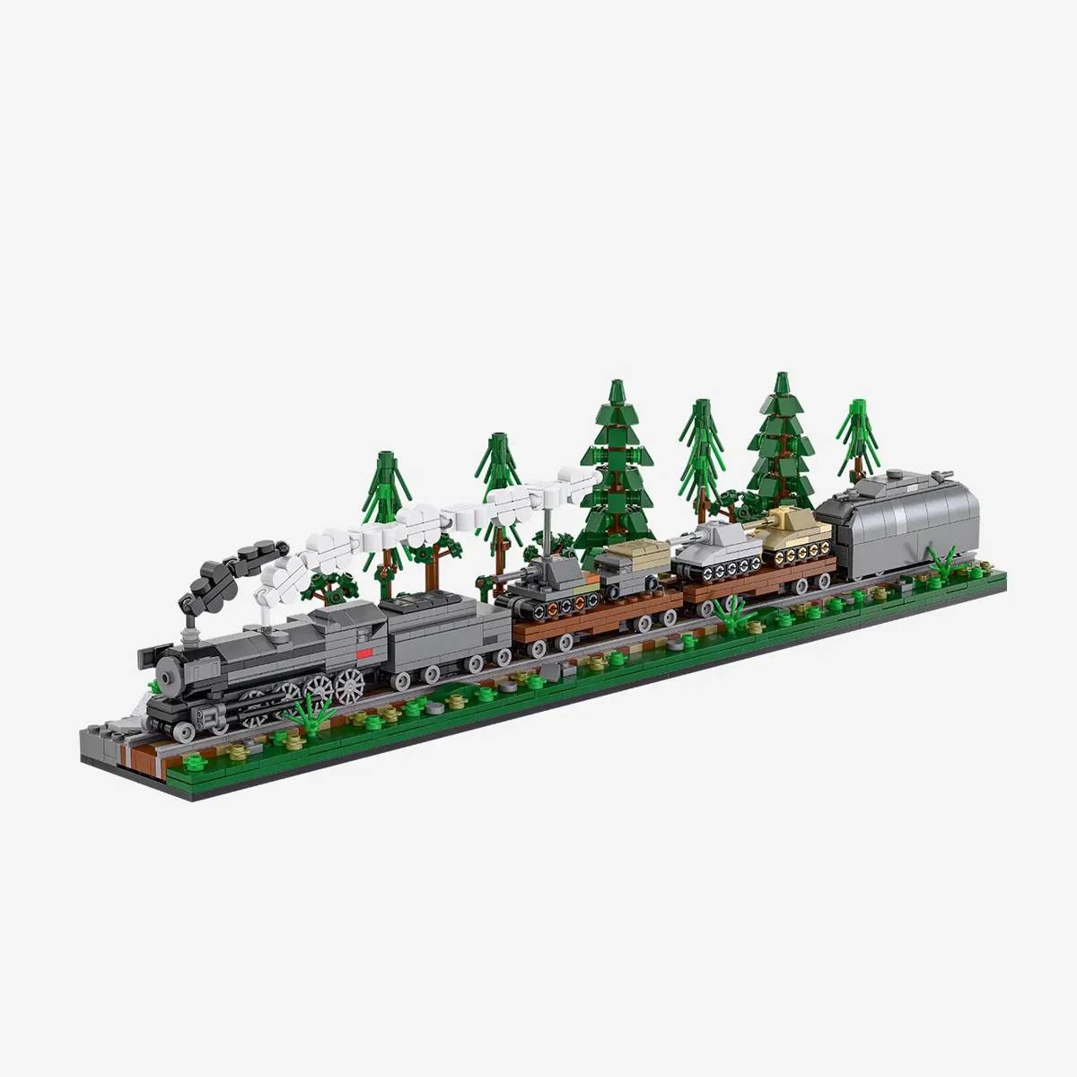 Diorama locomotive à vapeur avec réservoirs (BB-109878) — Prix et comparaison | Brick Broker