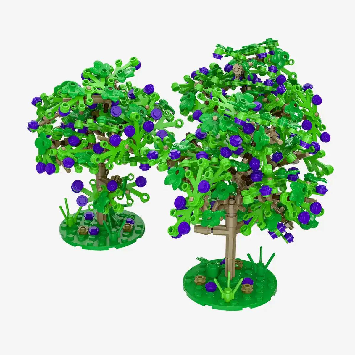 Plum trees in summer, set of 3 (BB-109988) — Prix et comparaison | Brick Broker