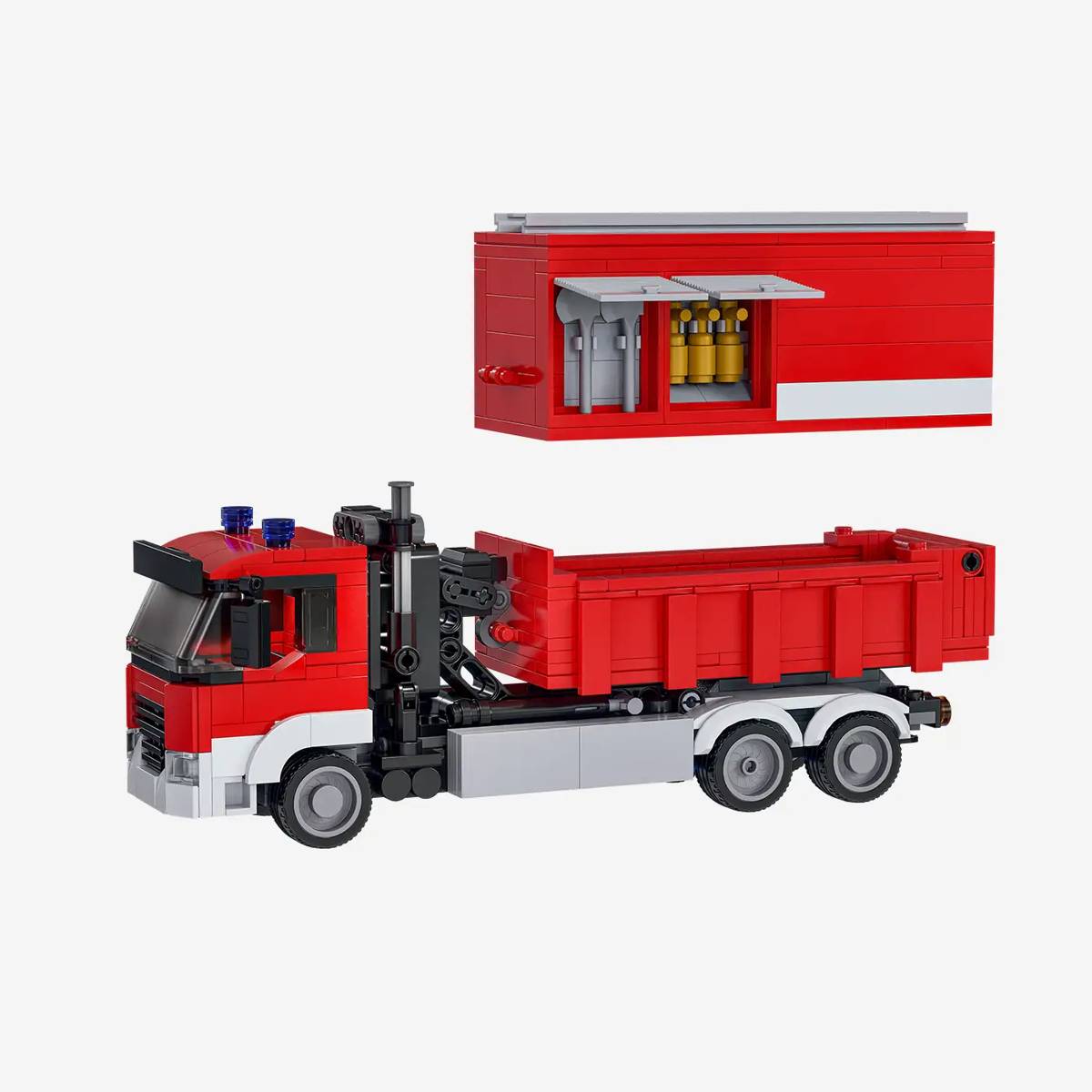 Camion de pompiers multibenne 2 en 1 véhicule d'urgence (BB-110123) — Prix et comparaison | Brick Broker
