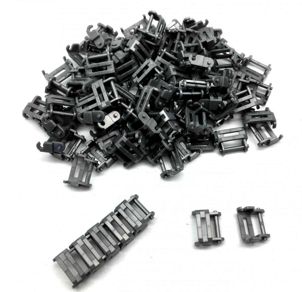 Maillon de chenille 1,5 de large, Argent foncé (100 pcs) (BB-400002) — Prix et comparaison | Brick Broker