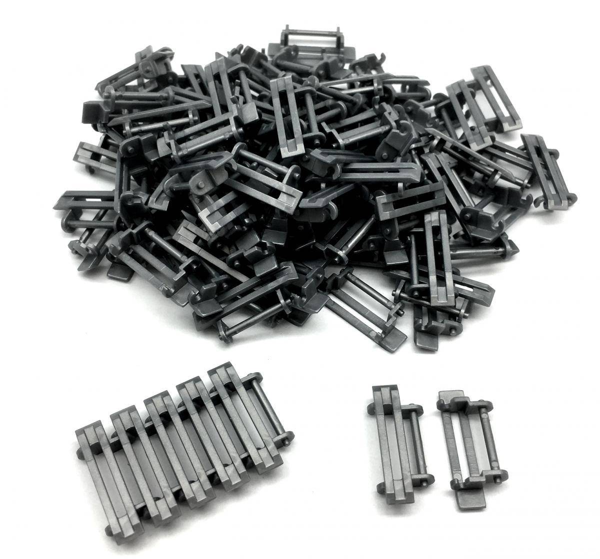 Maillon de chenille 3 de large (intérieur 2), Argent foncé (100 pcs) (BB-400008) — Prix et comparaison | Brick Broker