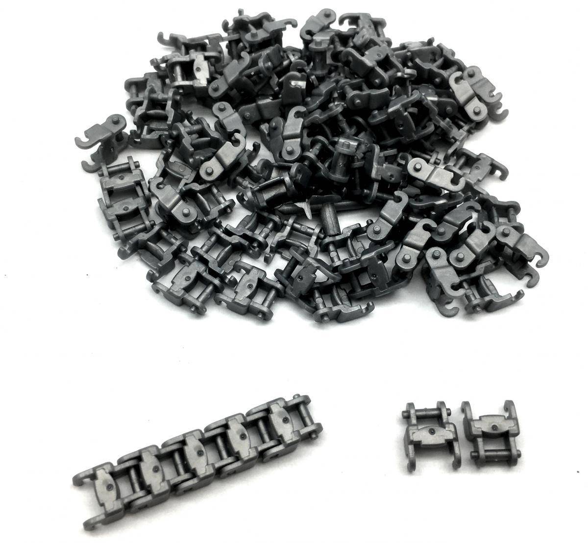 Maillon de chenille 1 de large, Argent foncé (100 pcs) (BB-400011) — Prix et comparaison | Brick Broker