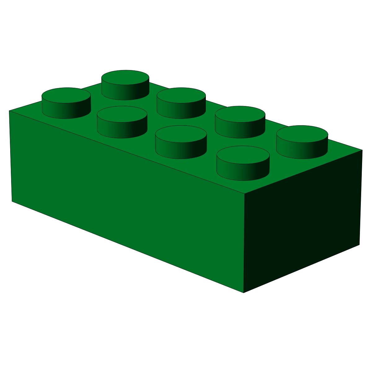 Brique 2x4 - 500 pièces, Verte (BB-400131) — Prix et comparaison | Brick Broker