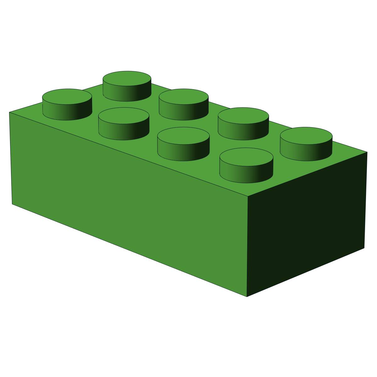 Brique 2x4 - 500 pièces, Vert vif (BB-400132) — Prix et comparaison | Brick Broker