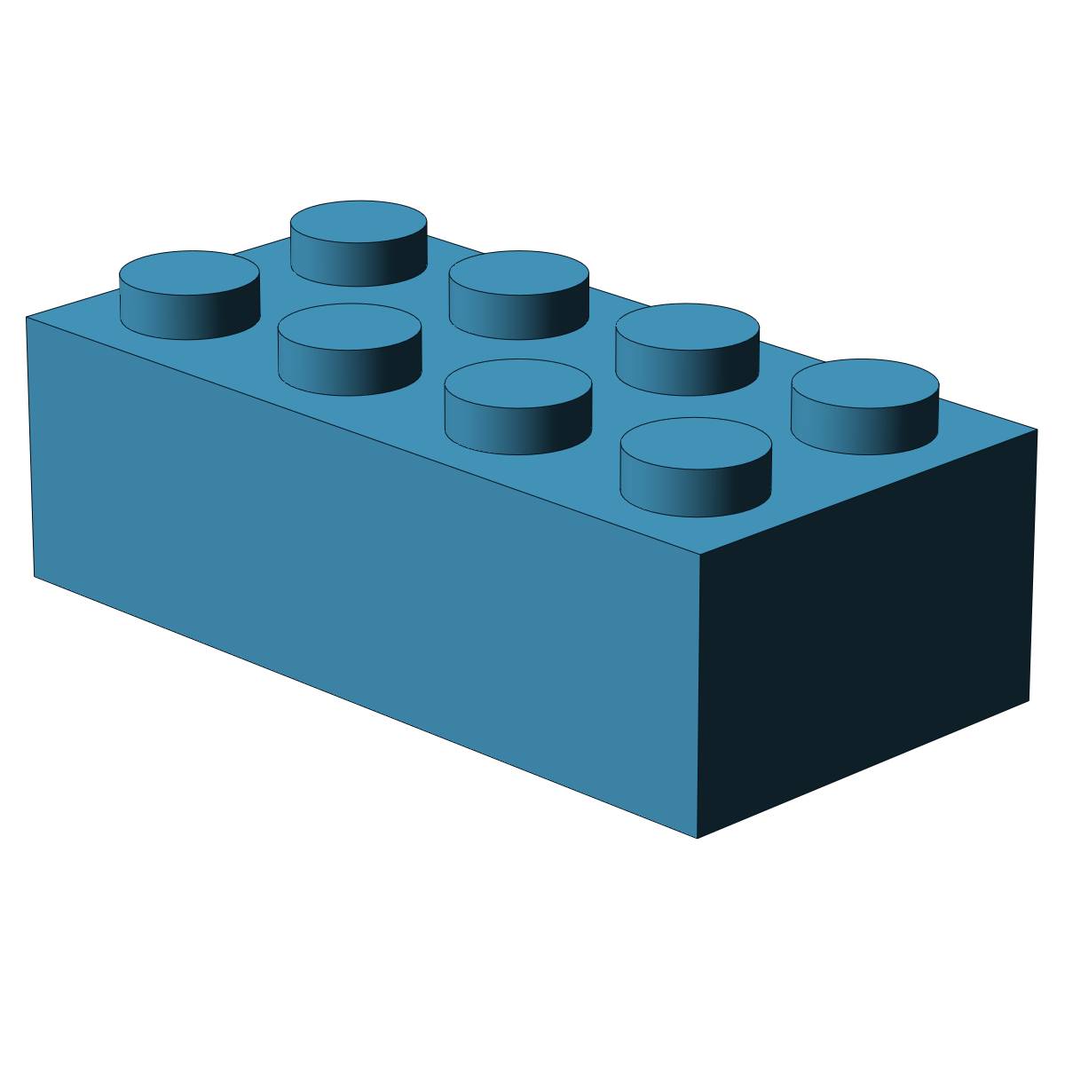 Brique 2x4, Bleu azur foncé (500x) (BB-400138) — Prix et comparaison | Brick Broker