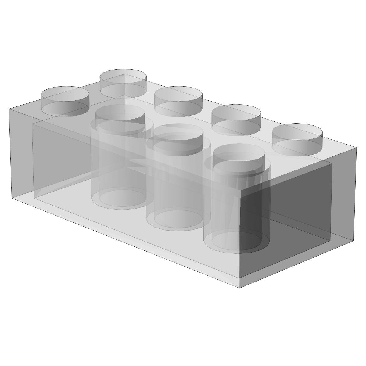 Brique 2x4 transparente - 500 pièces (BB-400140) — Prix et comparaison | Brick Broker