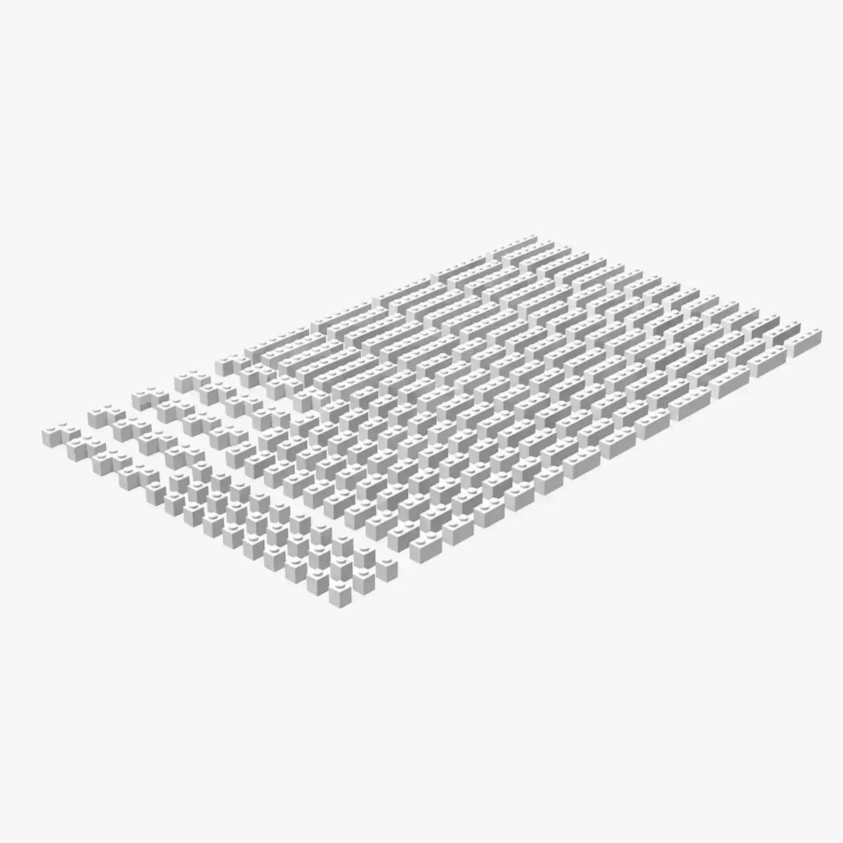 Briques 1x1, blanches, mélangées (BB-401051) — Prix et comparaison | Brick Broker