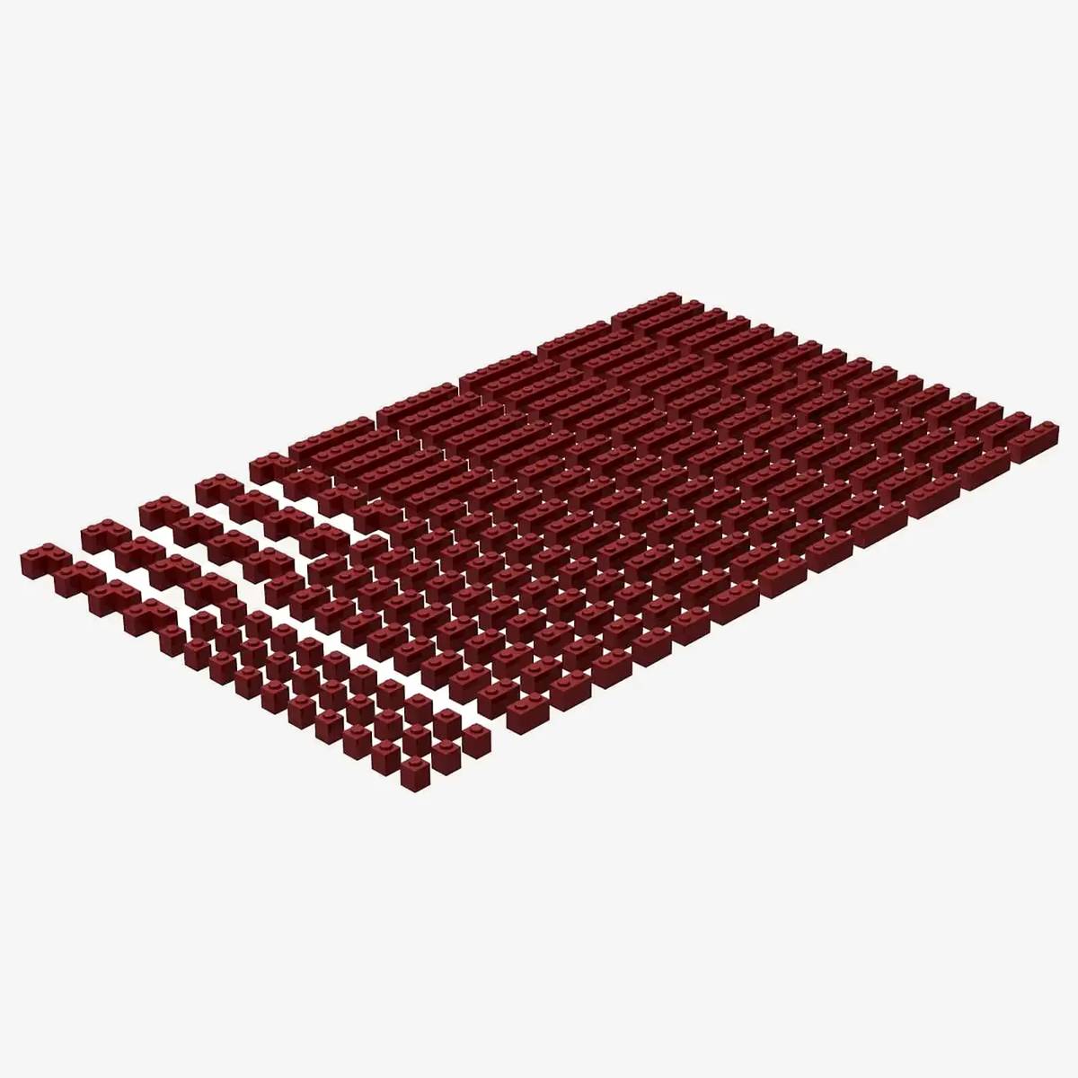 Briques de 1 de large, mélangées, Rouge foncé (BB-401057) — Prix et comparaison | Brick Broker