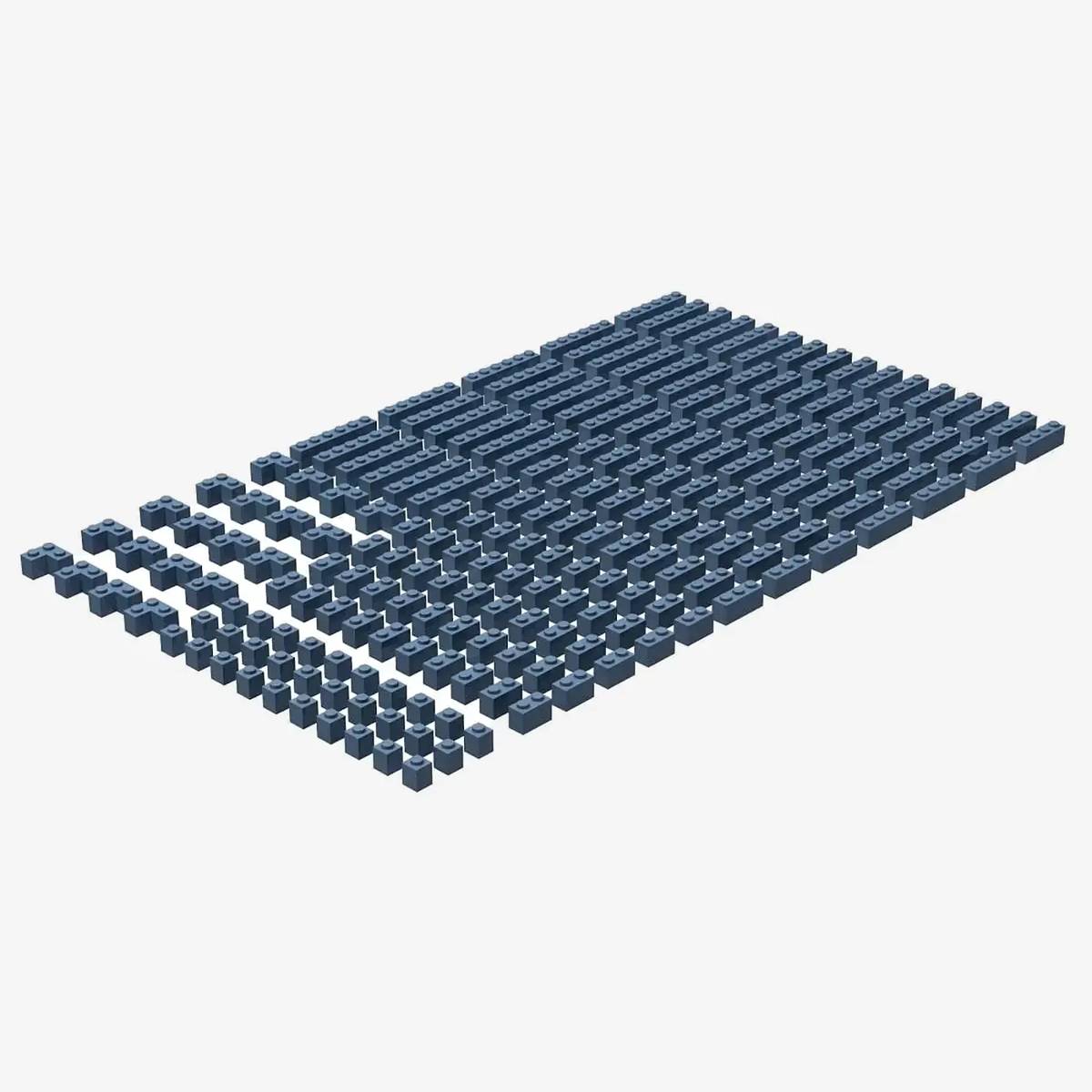 Briques 1x1, mélangées, Bleu sable (BB-401058) — Prix et comparaison | Brick Broker