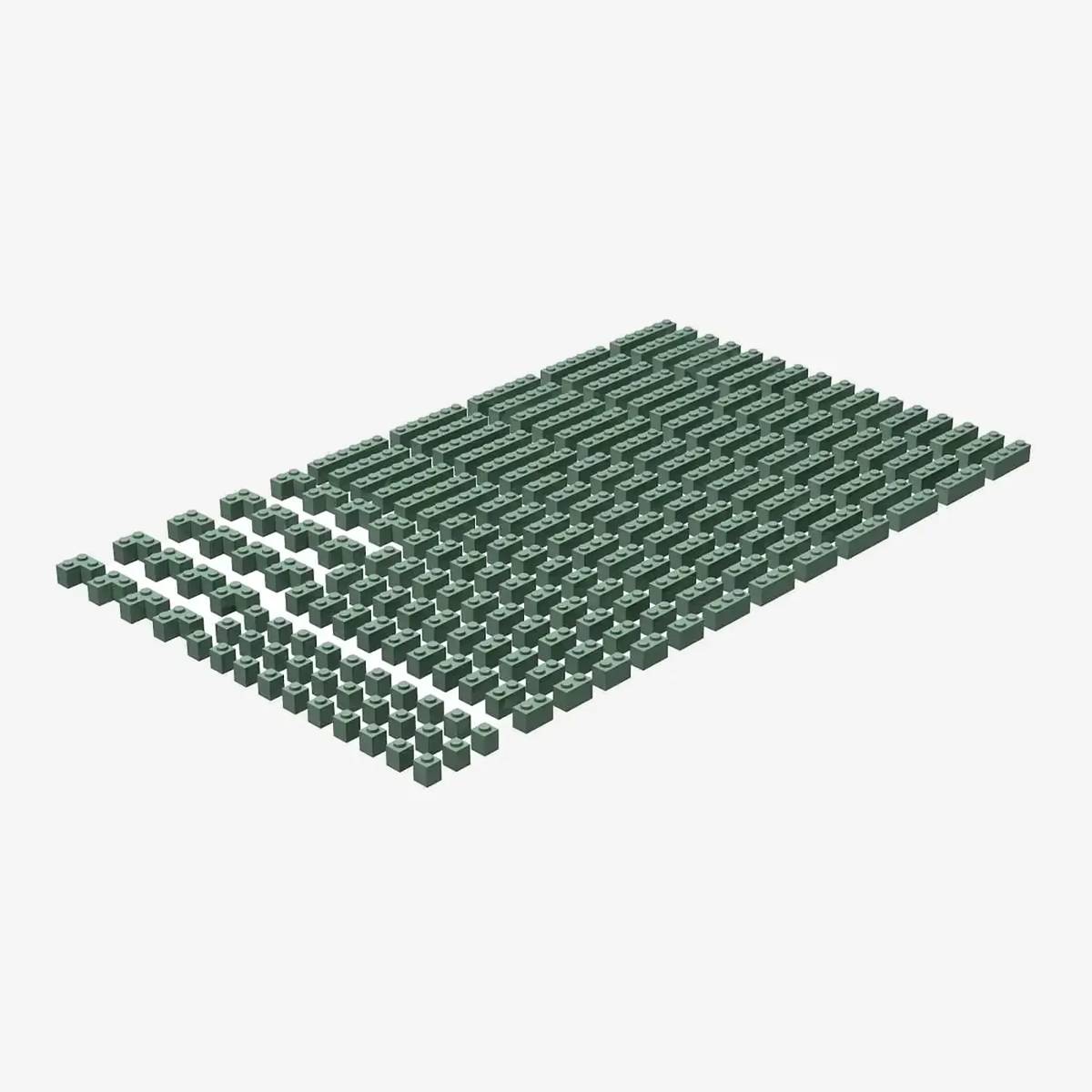 Briques de 1 de large, assorties, Vert sable (BB-401059) — Prix et comparaison | Brick Broker