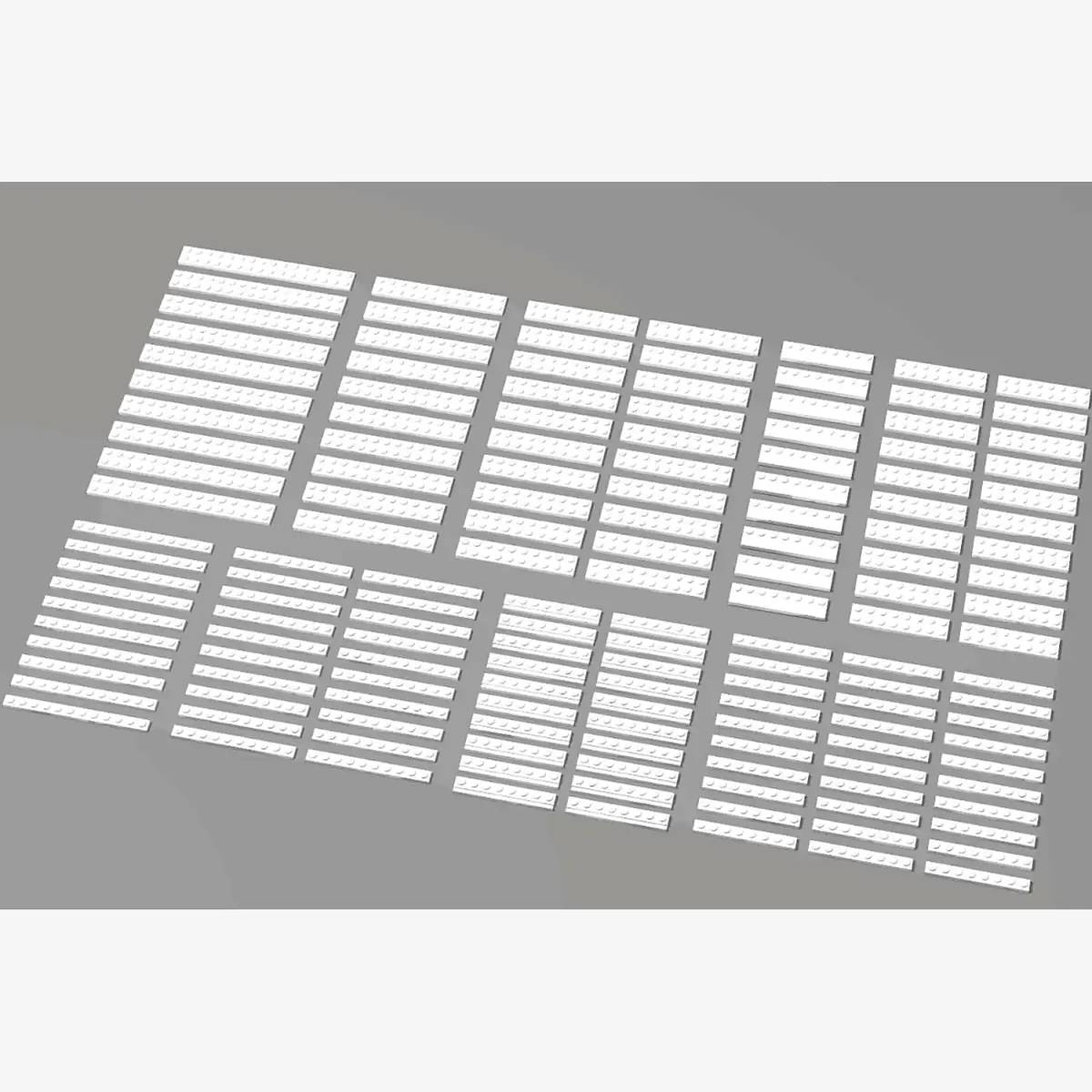 Plates longues Brix, mélangées, blanches (BB-401087) — Prix et comparaison | Brick Broker