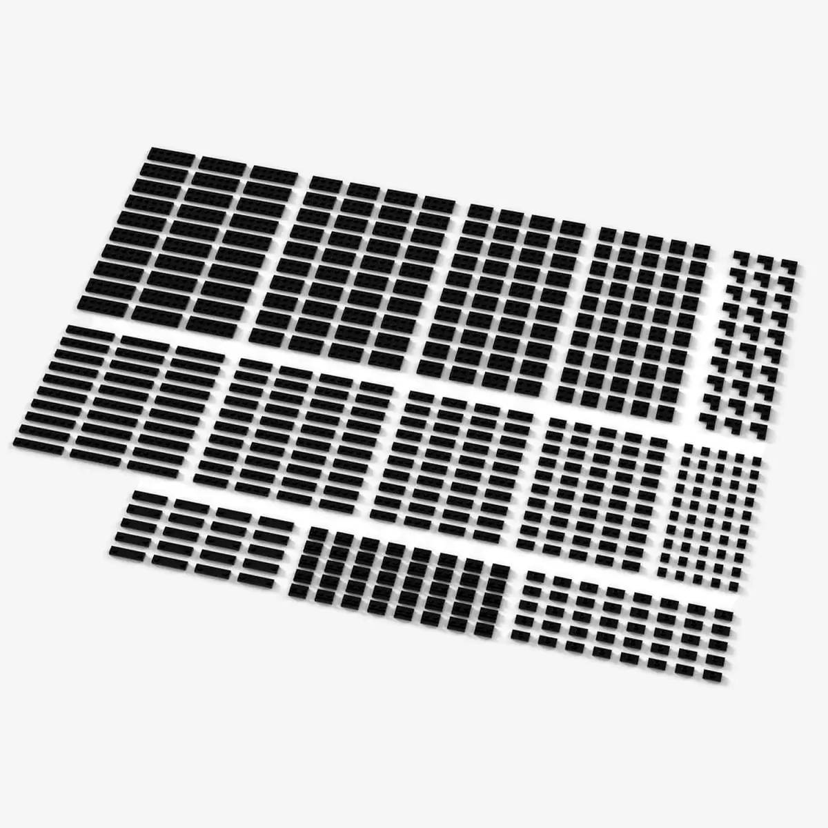 Petites plaques Brix, mélangées, noir (BB-401096) — Prix et comparaison | Brick Broker