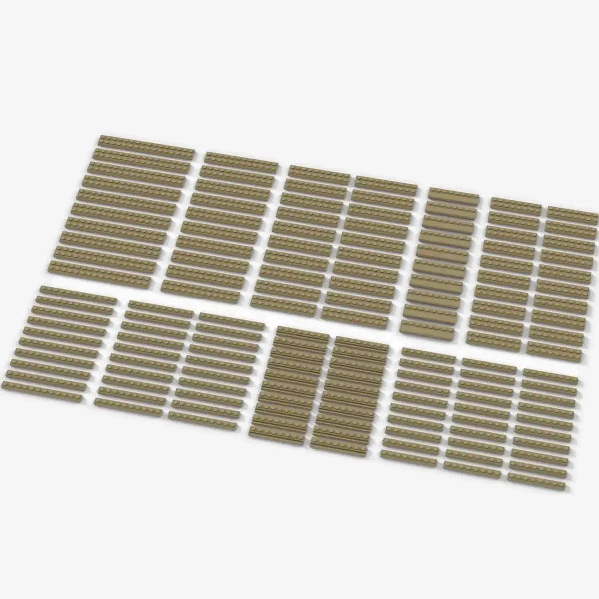 Brix Long Plates, mixed, Tan (BB-401100) — Prix et comparaison | Brick Broker