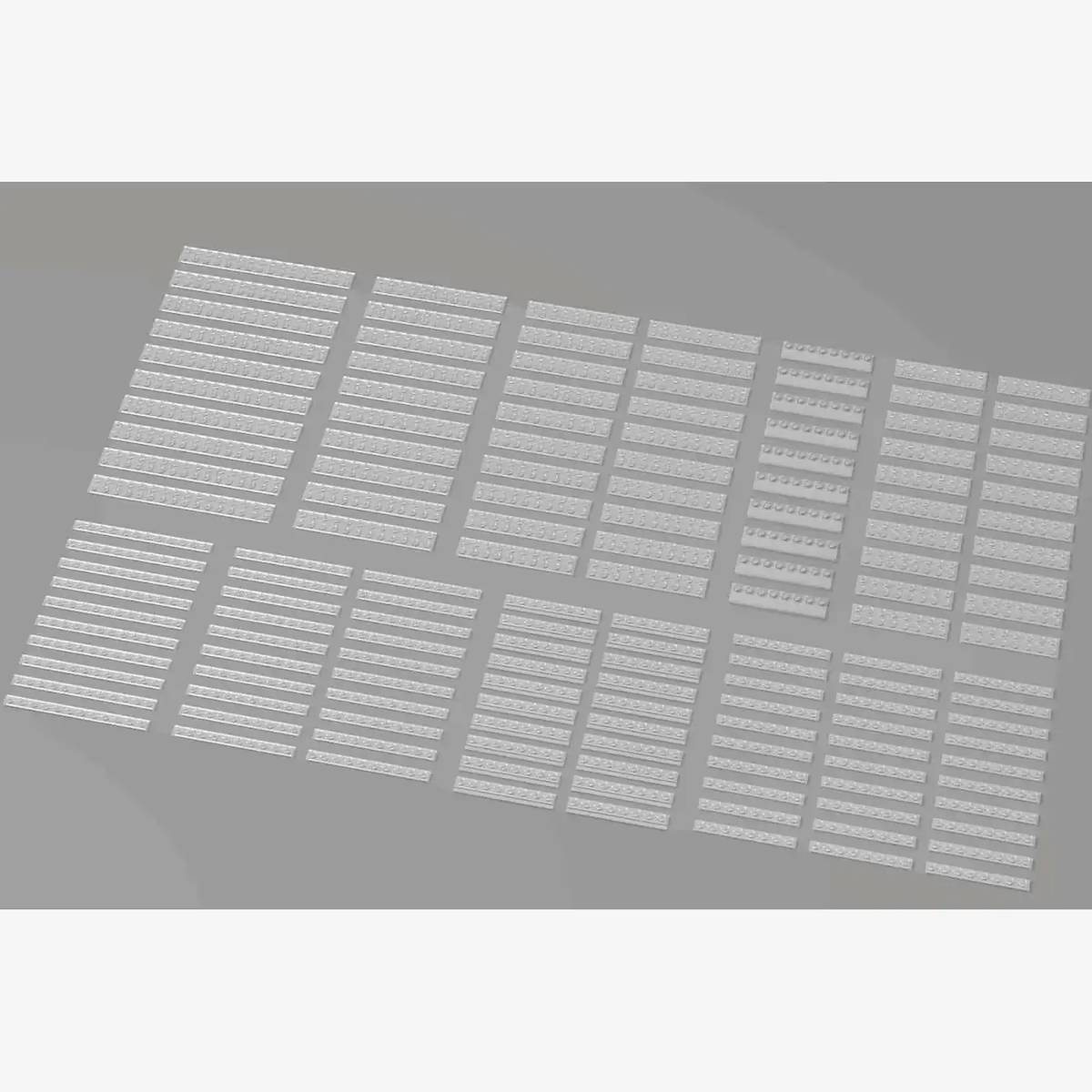 Brix plaques longues, mélangées, transparentes (BB-401132) — Prix et comparaison | Brick Broker