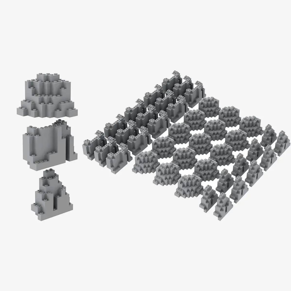 Brix Rock set, Light Bluish Gray (BB-401148) — Prix et comparaison | Brick Broker