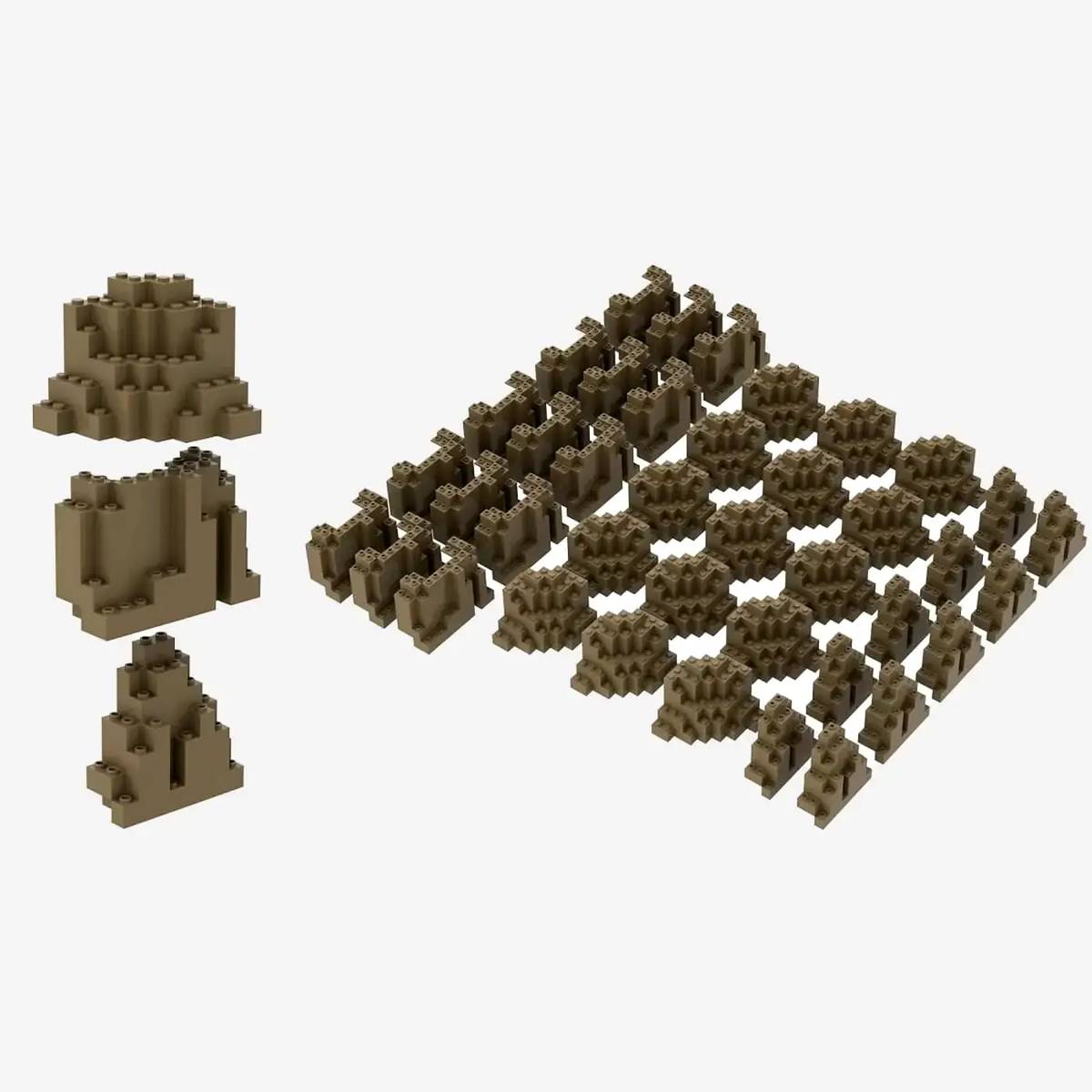 Brix Rock set, Dark Tan (BB-401151) — Prix et comparaison | Brick Broker