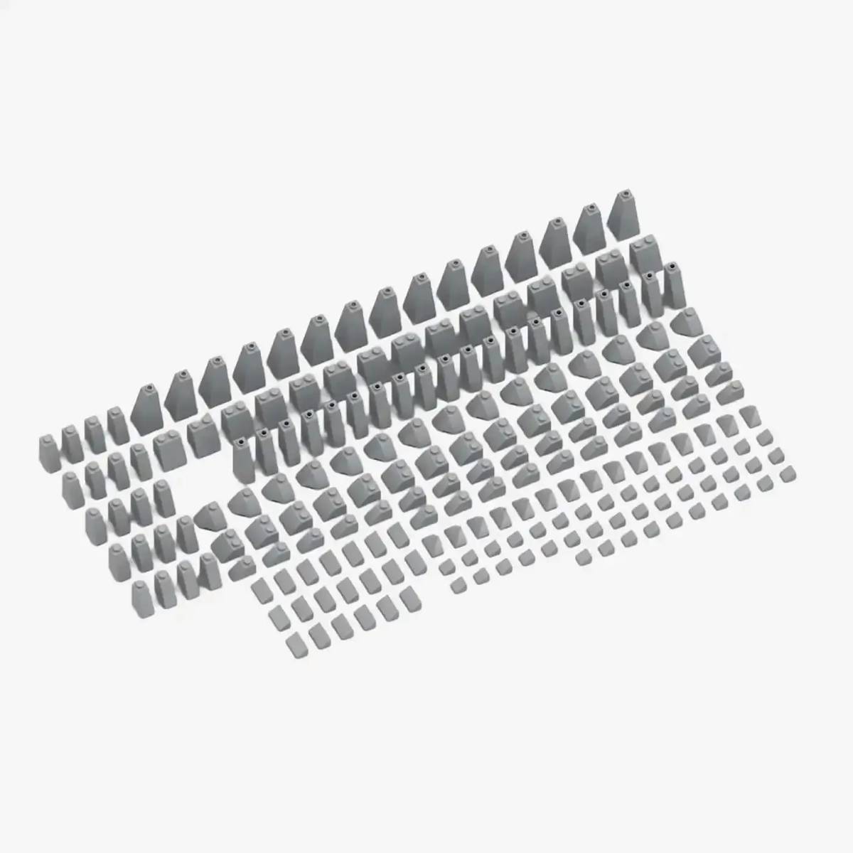 Briques, pentes, mélangées, Gris clair bleuté (BB-401160) — Prix et comparaison | Brick Broker