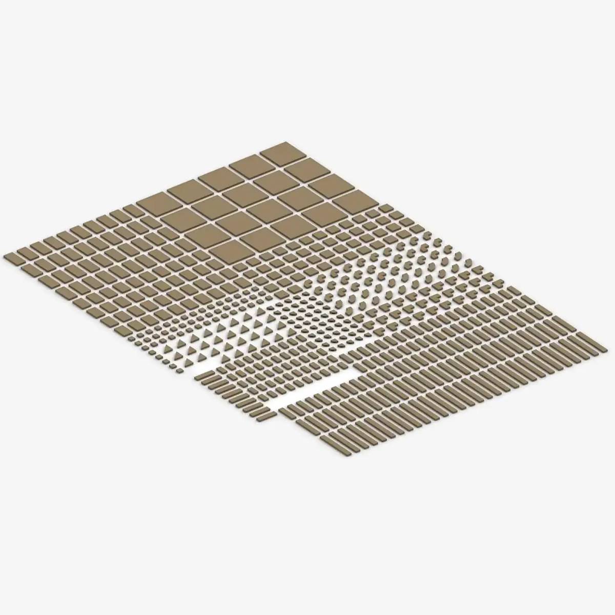 Tuiles Brix, assorties, Tan foncé (BB-401168) — Prix et comparaison | Brick Broker