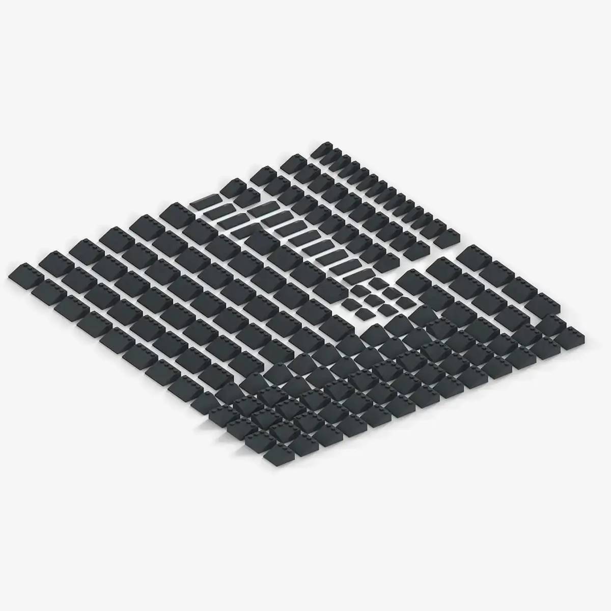 Brix Roof Slopes 25°, mixed, Dark Bluish Gray (BB-401190) — Prix et comparaison | Brick Broker