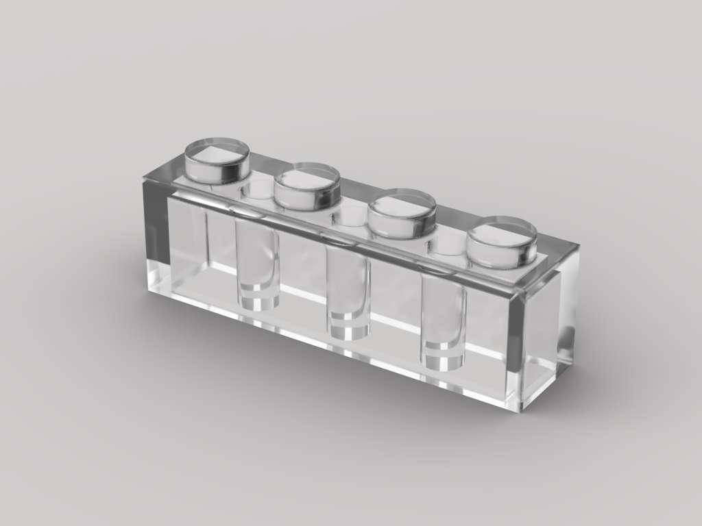 500 pcs 1x4 brick, Trans Clear (BB-401203) — Prix et comparaison | Brick Broker