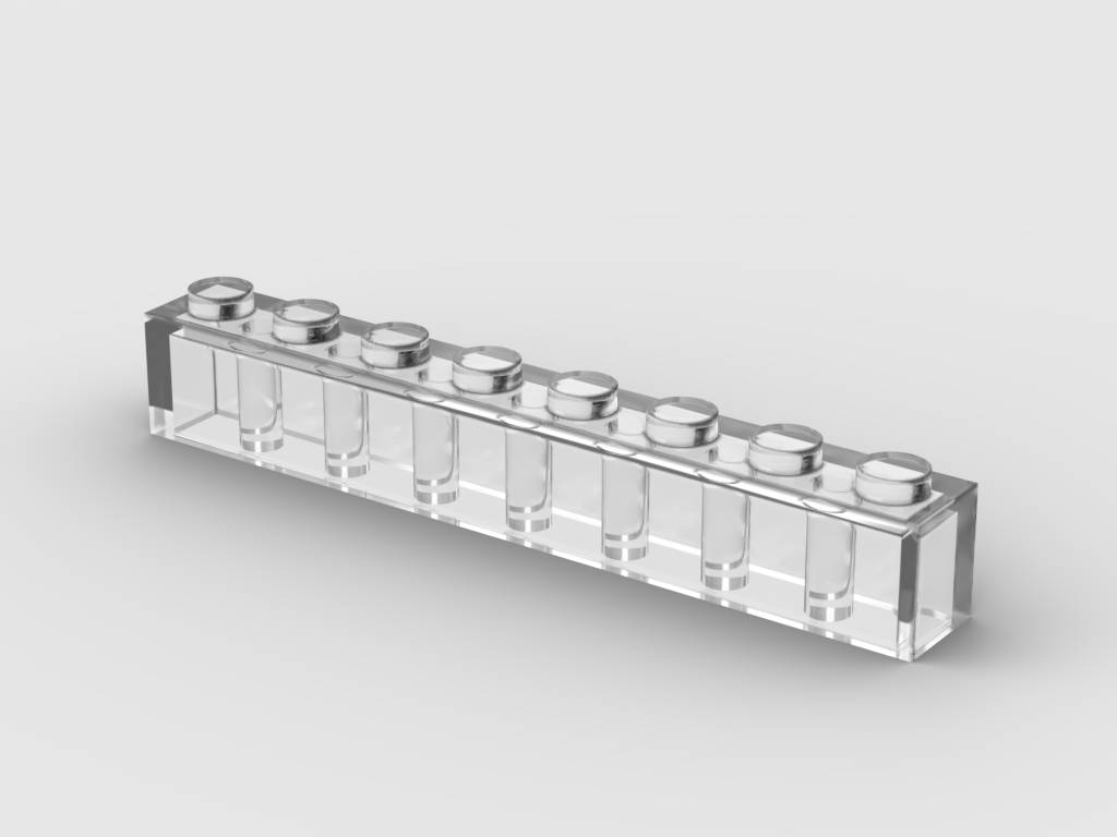 Brique 1x8, Transparente (500 pcs) (BB-401217) — Prix et comparaison | Brick Broker