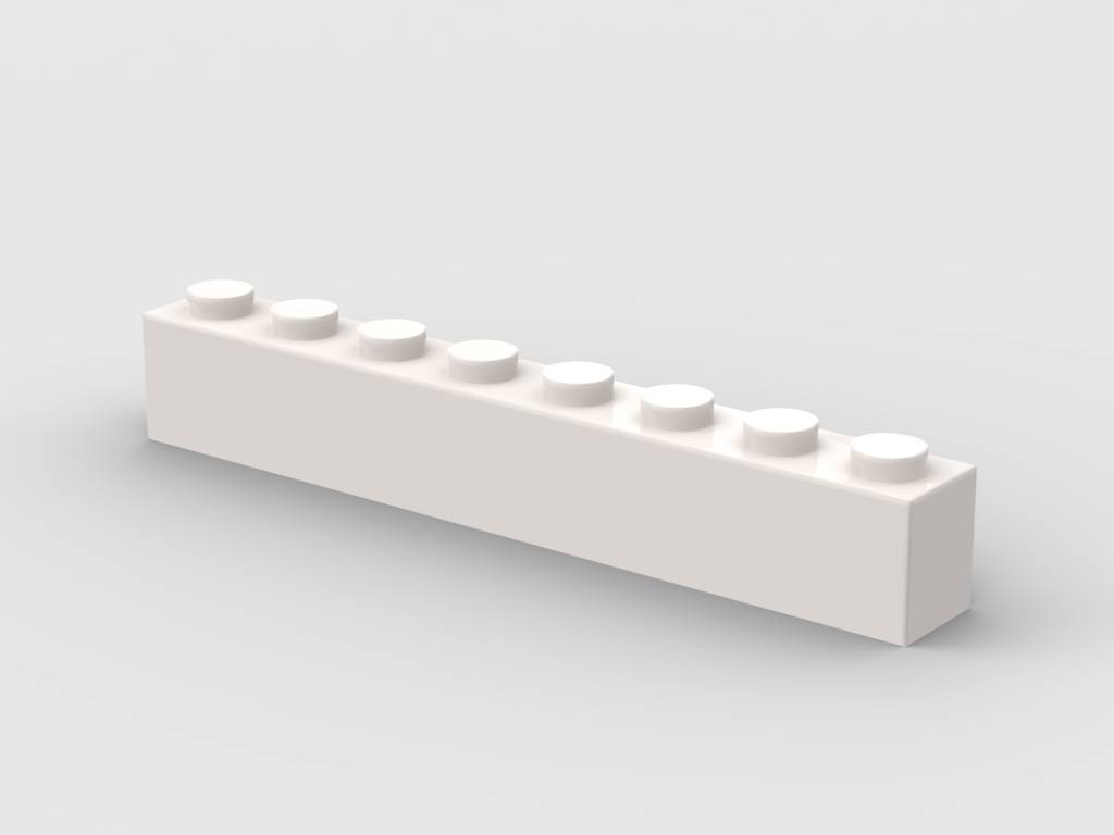 Brique 1x8, Blanche (500 pcs) (BB-401218) — Prix et comparaison | Brick Broker