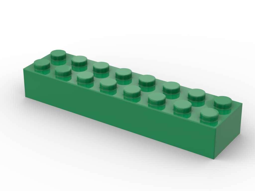 Brique 2x8, vert (250 pièces) (BB-401239) — Prix et comparaison | Brick Broker