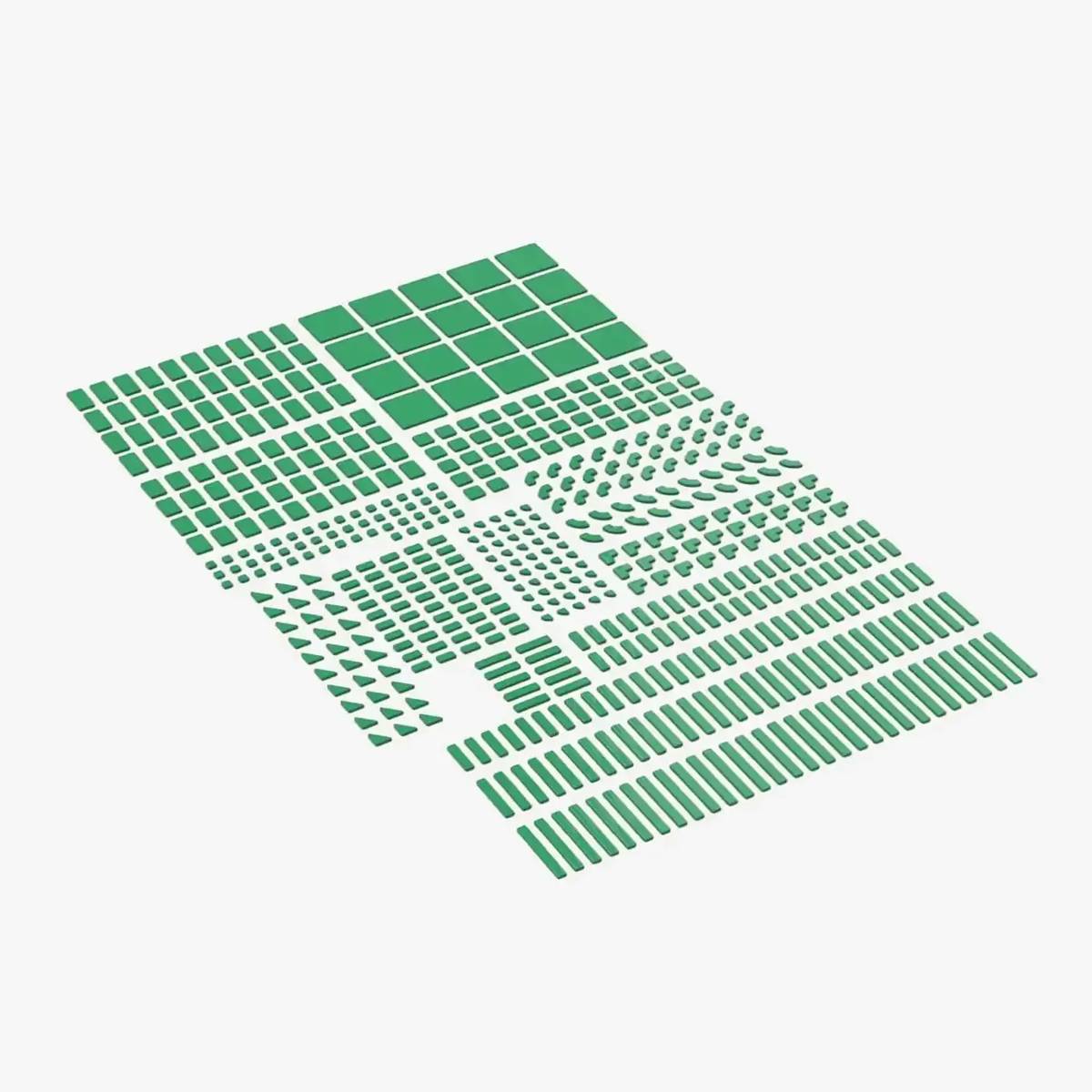Tuiles LEGO, mélangées, Vertes (BB-401338) — Prix et comparaison | Brick Broker