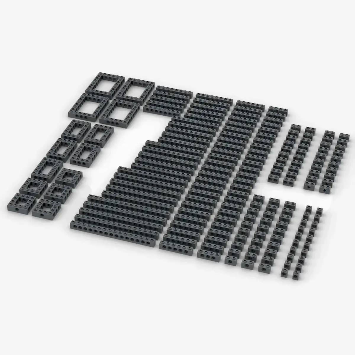 Briques Technic, mélangées, Gris bleuâtre foncé (BB-401344) — Prix et comparaison | Brick Broker