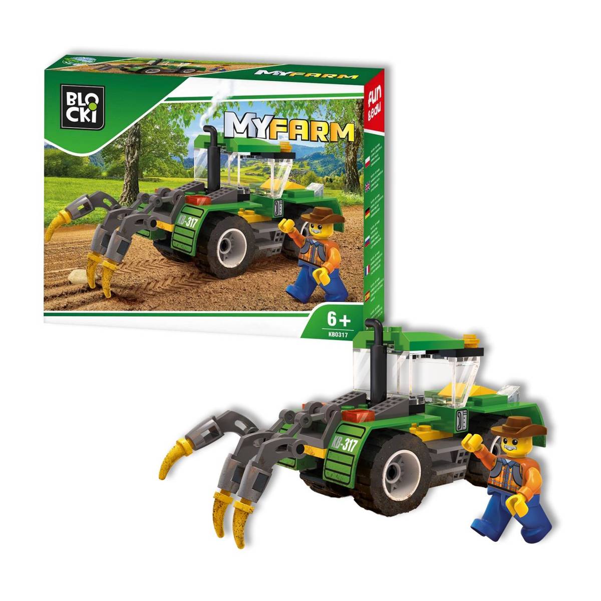 Klocki BLOCKI MyFarm Traktor z pługiem • Set KB0317 • SetDB