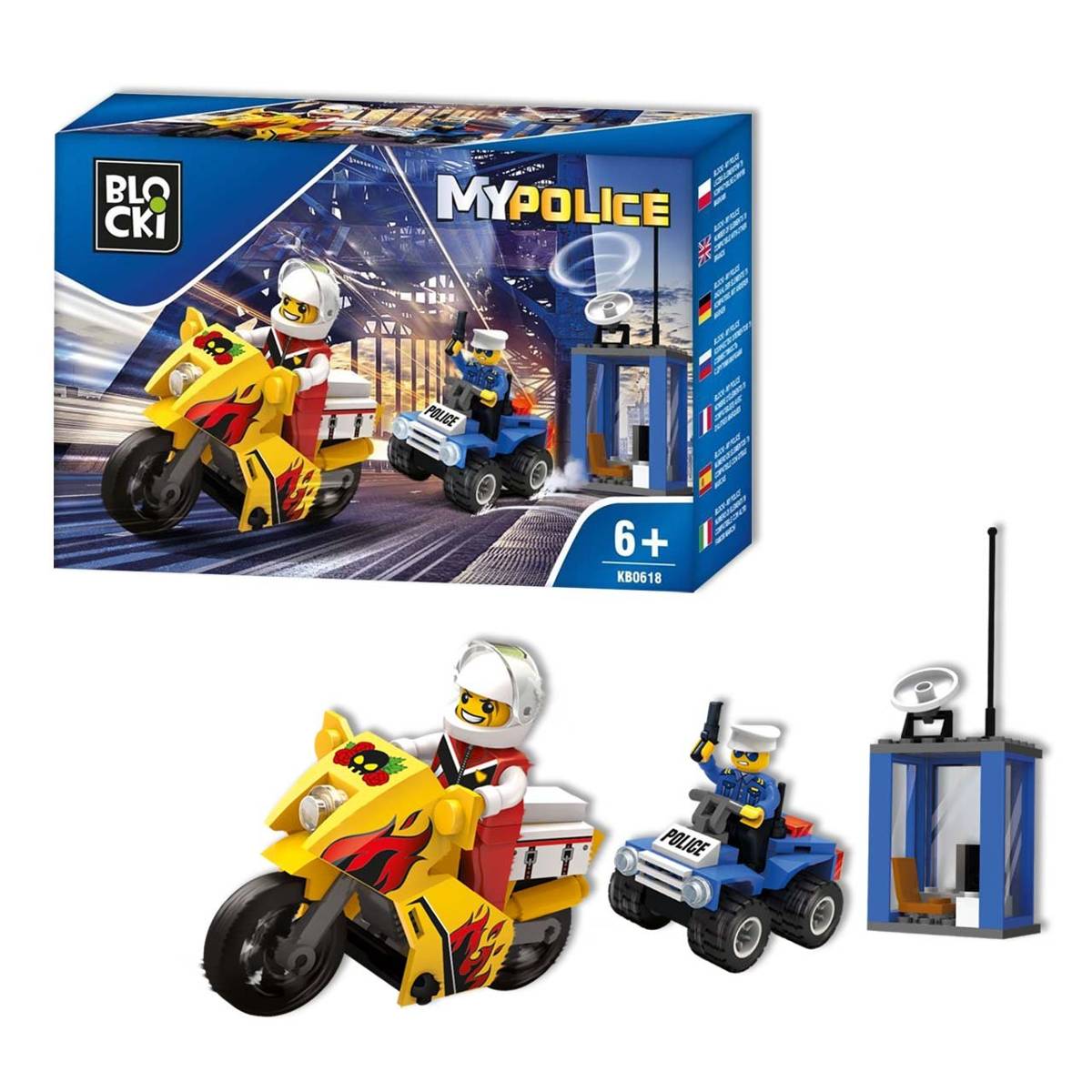 Klocki BLOCKI MyPolice Pościg za motocyklistą • Set KB0618