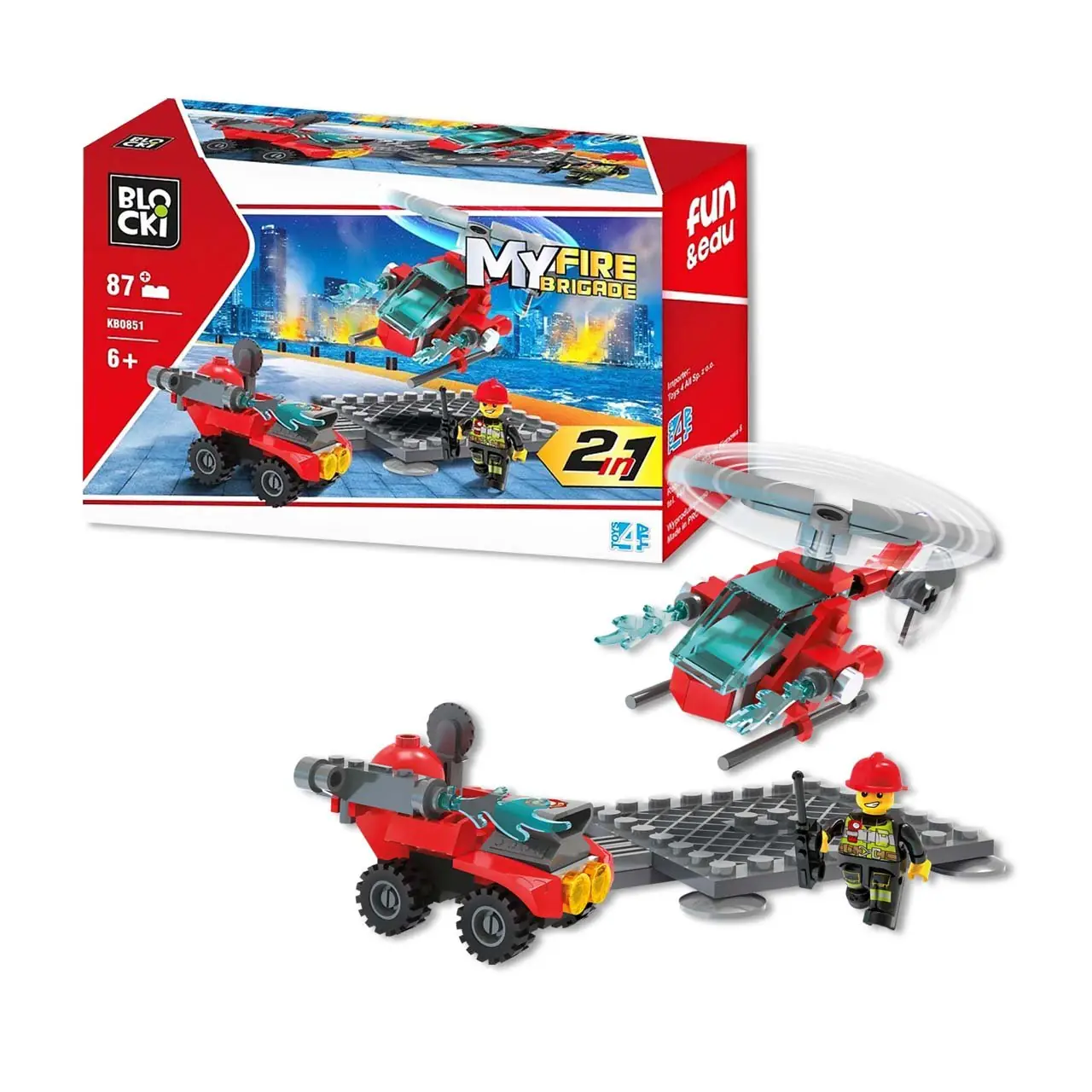 Klocki BLOCKI MyFireBrigade 2 W 1 • Set KB0851 • SetDB